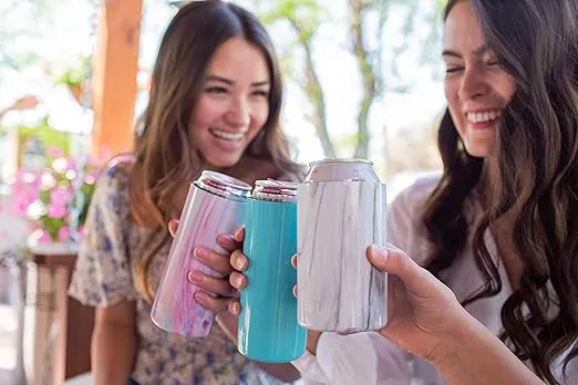 Simple Modern Skinny Can Cooler | Slim Insulated Stainless Steel Drink Sleeve Holder | Insulate Seltzer, Soda, Beer, Energy Drinks | Gift for Women Her | Ranger Collection | Slim 12oz | Dreamcicle