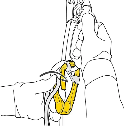 PETZL P74 Pulley Carabiner with Gate Opening On Side
