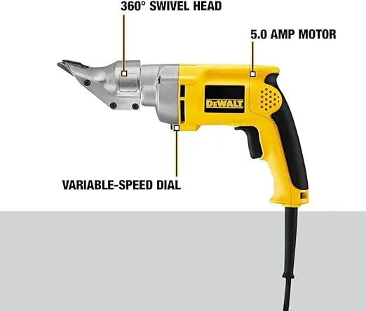 DEWALT Metal Shear, Swivel Head, 18GA (DW890) , Yellow