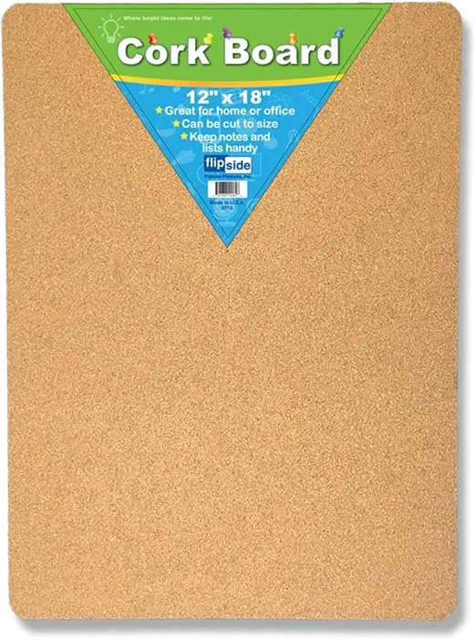 Flipside Cork Bulletin Board, 12" x 18"