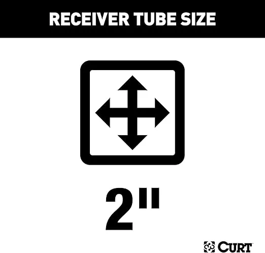 CURT 13434 Class 3 Trailer Hitch, 2-Inch Receiver, Fits Select Jeep Gladiator JT Pickup Truck , Black