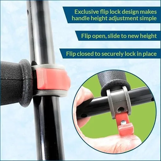 York Nordic - Spring Cushion Crutches Perfect for Sports Injuries and Travel - Heights 4'7" to 6'6" - Adjust Down to 22" for Travel