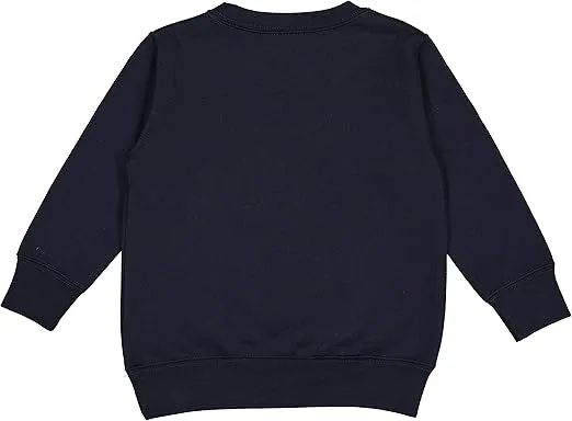 RABBIT SKINS Toddler Fleece Long Sleeve Pullover Sweatshirt, Navy, 3T
