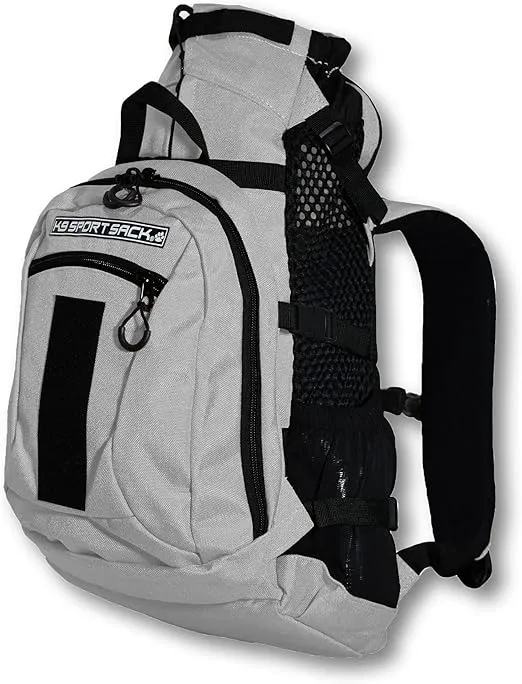 K9 Sport Sack | Adjustable Dog Carrier Backpack (Medium, Plus 2 - Light Grey)