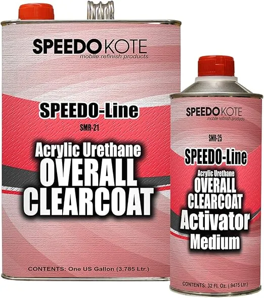 Speedokote Automotive High Gloss Clear Coat Urethane, SMR-21/25 4:1 Gallon Clearcoat Kit. For California, Delaware, or Maryland, order SS-132.
