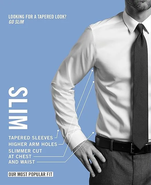 UNLISTED Men's Dress Shirt Slim Fit Solid