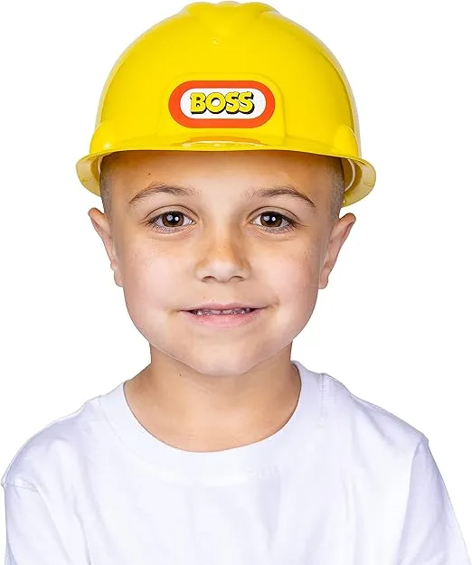 Dress Up America Hard Hat for Kids - Yellow Construction Helmet for Toddlers