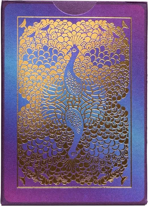 Bicycle Peacock Playing Cards - Purple - Cold Foil Premium Playing Card Deck for Card Games and Magic Tricks - Dazzling Design, Smooth Finish