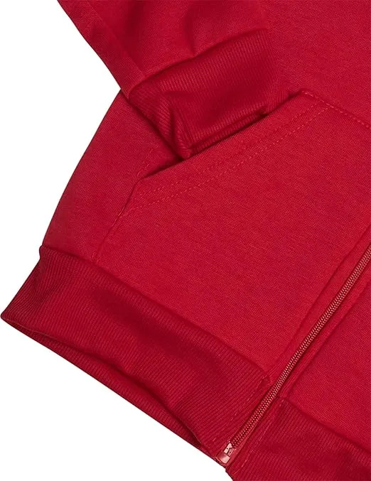 Boys' Fleece Jogger Set - 2 Piece Basic Solid Full Zip Hoodie and Sweatpants for Boys (Size: 8-18)
