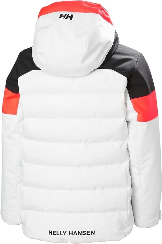 Helly-Hansen Jr Diamond Jacket - Waterproof, Insulated Junior Unisex Winter Coat, Breathable & Durable Youth Outerwear, 003 White - 14