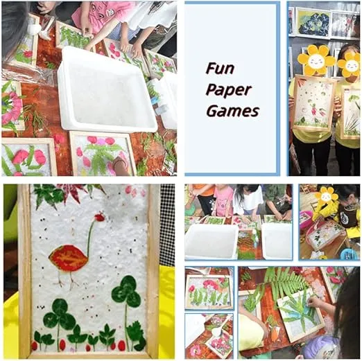 3 Size Wooden Paper Making Mould Frame Papermaking Screen Printing Frame for DIY Paper Craft