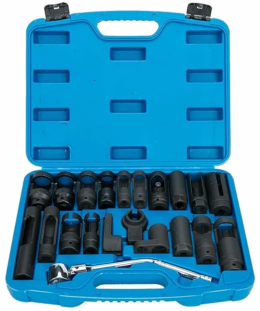 8milelake 21pcs Oxygen Sensor Socket Set Sensor Oil Pressure Sending Unit Socket Set