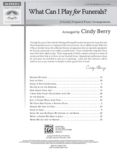 What Can I Play for Funerals?: 14 Easily Prepared Piano Arrangements (Sacred Performer Collections)