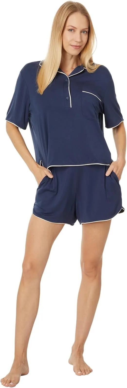 Tommy John Women's Sleeve Sleep Top and Short Set