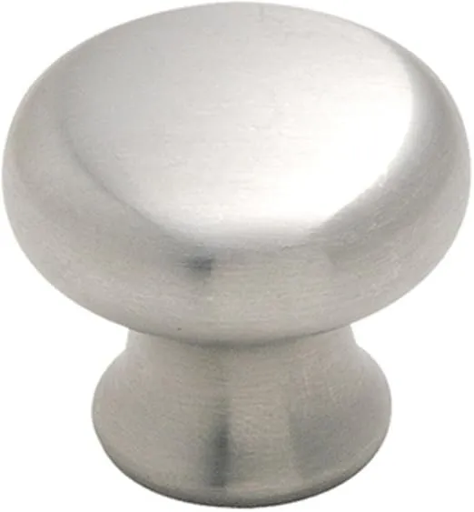 Amerock | Cabinet Knob | Stainless Steel | 1-1/4 inch (32 mm) Diameter | Stainless Steel | 1 Pack | Drawer Knob | Cabinet Hardware