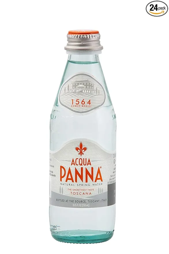 Acqua Panna Still Natural Spring Water in a Glass Bottle of 250ml/8.45 Fl.oz -Case of 24