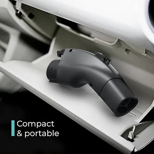 Lectron [Only for J1772 EVs Tesla to J1772 Charging Adapter, Max 48 Amp & 250V - Compatible with Tesla High Powered Connectors, Destination Chargers, and Mobile Connectors (Black)