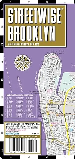 Streetwise Brooklyn Map - Laminated City Center Street Map of Brooklyn, New York (Michelin Streetwise Maps)