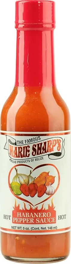 Marie Sharp's Hot Habanero Pepper Sauce 5 oz pack 6
