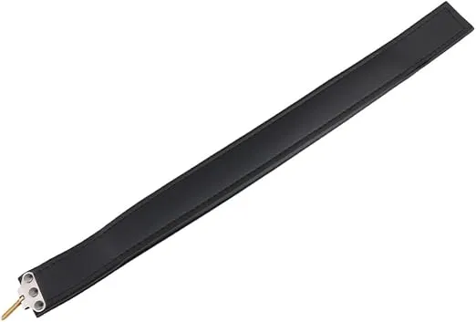 BQLZR 23.43x1.69 inches Black Bass Hand Strap Artificial Leather Bass Left Hand Strap PU Leather Belt Set Replacement for 120 Accordion Bass