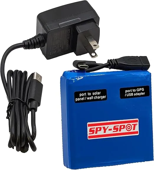 Spy Spot Extended Slim Battery for GPS Trackers with Battery Charger - Compatiable with GL320 6-8 Month Battery Life