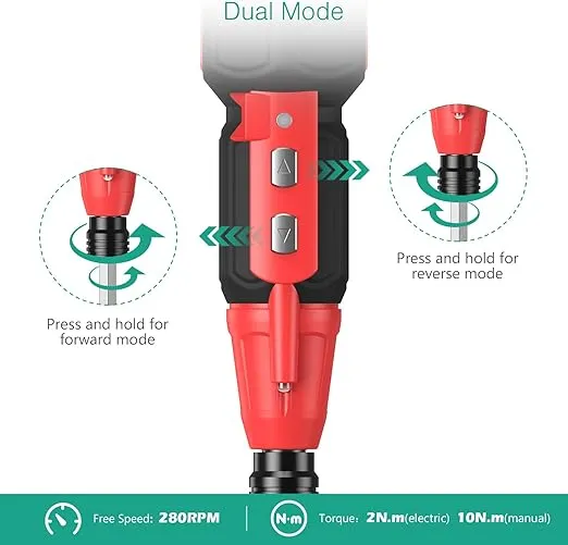 ORIA Electric Screwdriver Set, Rechargeable Cordless Screwdriver, Power Screwdriver, Small Repair Tool Kit with LED Light, 1/4'' Bit Holder, for Phones, Glasses, Camera, Laptop