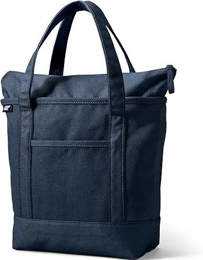 Lands' End Zip Top Canvas Tote Bag