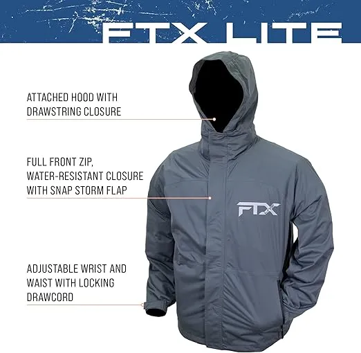 FROGG TOGGS Men's FTX Lite Rain Jacket – Waterproof, Breathable, Stretch Comfort