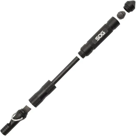 SOG Flint 4.3" Survival & Defense Portable Compact Tool for Outdoors and Emergencies | Includes Glass Breaker and Whistle