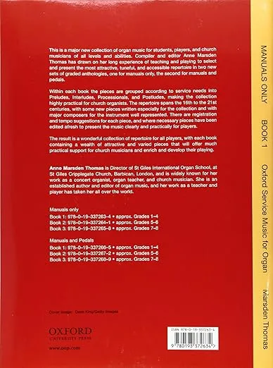 Oxford Service Music for Organ Manuals Only Book 1