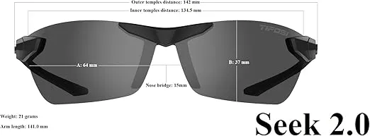 Seek 2.0 Sport Sunglasses Men & Women - Ideal For Cycling, Golf, Hiking, Running, Tennis & Pickleball