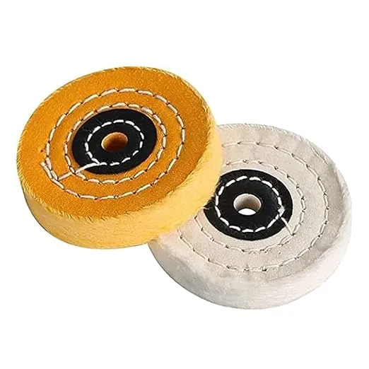 ๐๐ฎ๐จ ๐ค๐ 3 Inch Polishing Wheel for Bench Grinder - 2 Pcs Buffing Wheel (50 Ply), 10 mm Arbor Hole Cotton Sanding Wheel