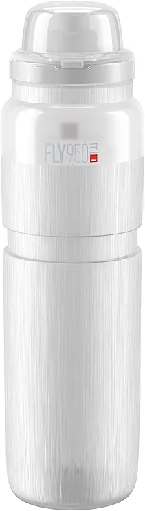 Elite Fly MTB 950ml Bottle (Clear, Tex) – Ultra-Lightweight, Dust-Proof Hydration for Mountain and Gravel Riding