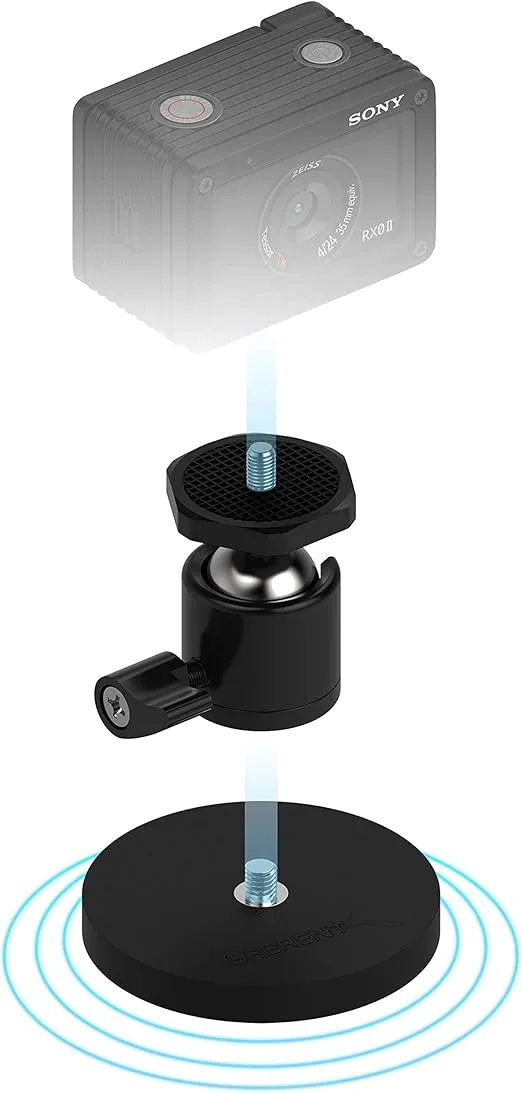 SABRENT Rubber-Coated Magnetic Mount for Action Cam and Small Cameras (CS-MG66)