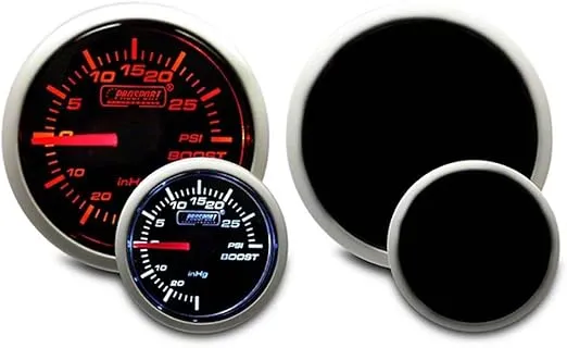 Prosport Gauges Performance Series Amber/White 52mm Mechanical Boost Gauge Kit