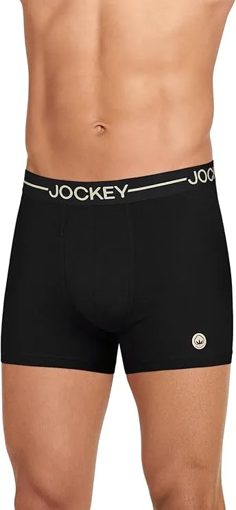 Jockey Men's Underwear Organic Cotton Stretch 4" Trunk - 3 Pack