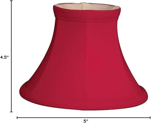 Royal Designs 5" Red Bell Chandelier Lamp Shade, 3 x 5 x 4.5 (DCS-201RED)