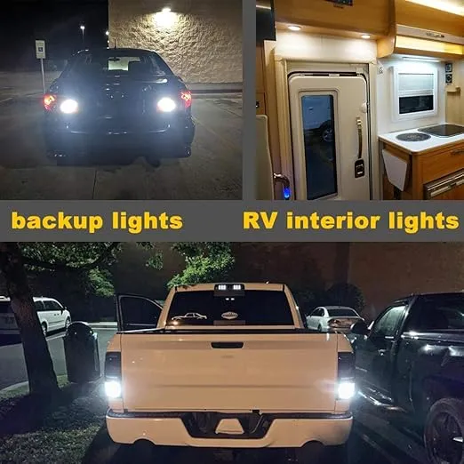GIVEDOUA 1156 LED RV Bulb, 1003 BA15S 1141 7506 LED Replacement Light Bulbs for 12V RV Car Camper Trailer Interior Indoor Lights Backup light etc, Super Bright 5050 18-SMD 6000K White,(10pcs)