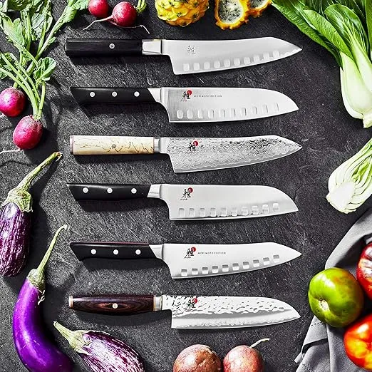 Miyabi Birchwood SG2 7" Santoku Knife, Stainless Steel