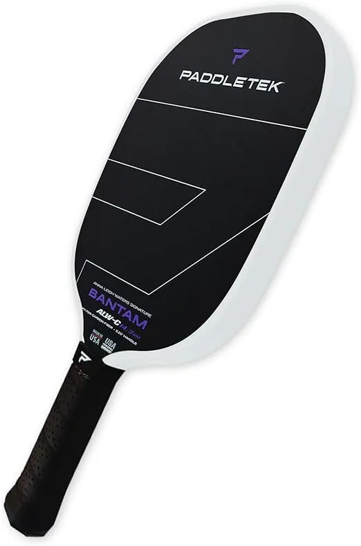 Paddletek Bantam ALW-C 14.3mm Pickleball Paddle - Unidirectional Carbon Fiber Pickleball Paddle with Polymer Honeycomb Core - USAPA Approved - 5.25 Inch Handle