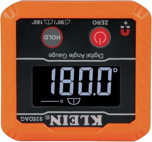 Klein Tools 935DAG Digital Electronic Level and Angle Gauge, Measures 0 - 90 and 0 - 180 Degree Ranges, Measures and Sets Angles