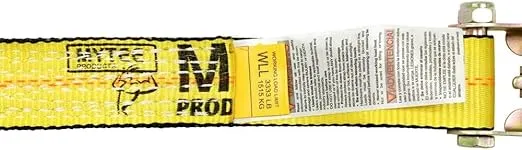 Mytee Products (10 Pack) 2 inch x 27' Heavy Duty Tie-Down Ratchet Straps w/Flat Hook - 10,000 lbs Breaking Strength - Wide Handle Flat Hook Ratchet Straps for Cargo, Flatbed Trailers, Pickup Trucks