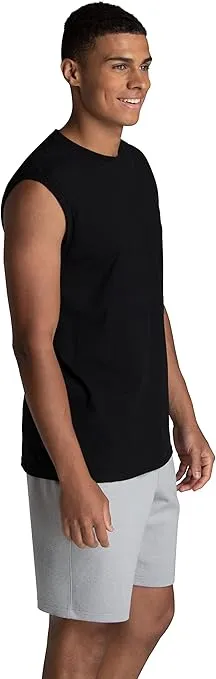 Fruit of the Loom Men's Eversoft Cotton Sleeveless T Shirts, Breathable & Moisture Wicking with Odor Control, Sizes S-4x