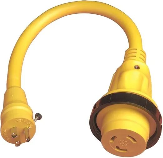 MARINCO 104SPP / Marinco Pigtail Adapter Plus 30A Locking To 15A with Locking Screw