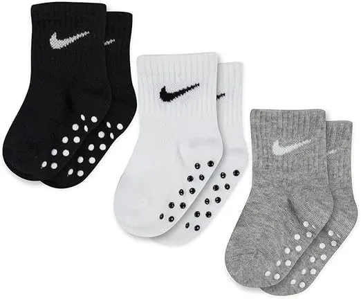 Nike Kids' Toddler Ankle Gripper Socks (3 Pairs)