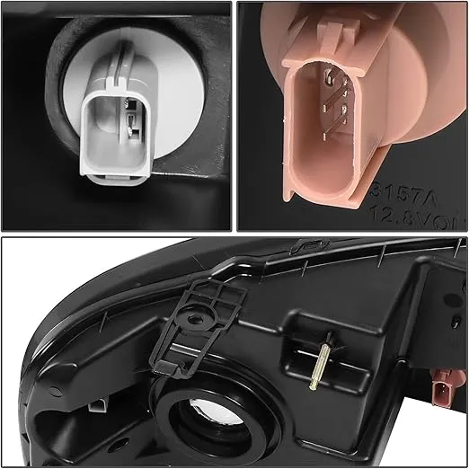 DNA Motoring HL-OH-F1504-SM-CL1 Smoke Lens Headlights Replacement Compatible with 04-08 F-150/06-08 Mark LT