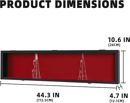 DisplayGift 1 Sword Saber Display Case Cabinet Stand Holder Wall Rack Shadow Box Lockable with 98% UV Protection (Black)