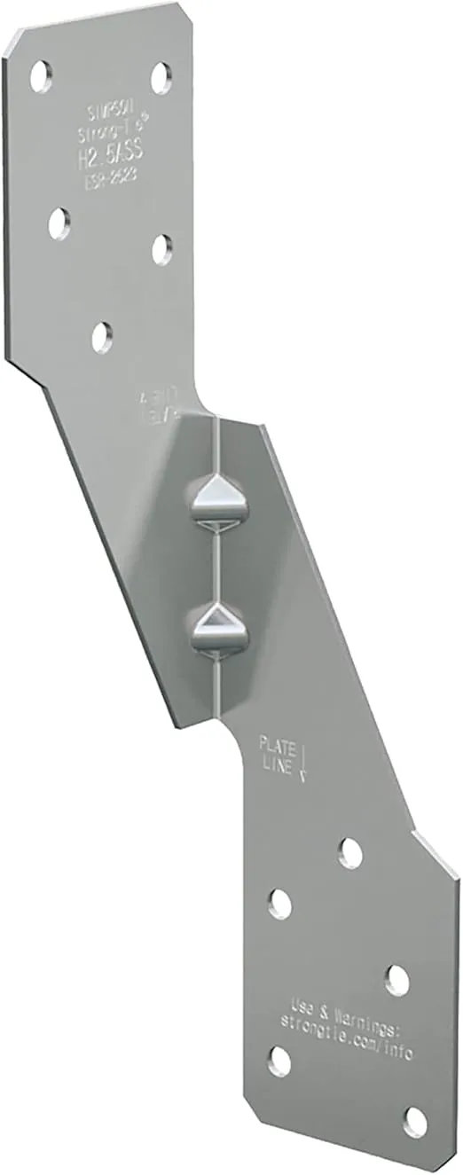 Simpson Strong-Tie H2.5ASS H2.5A 18-Gauge Stainless-Steel Hurricane Tie (Pack of 100)