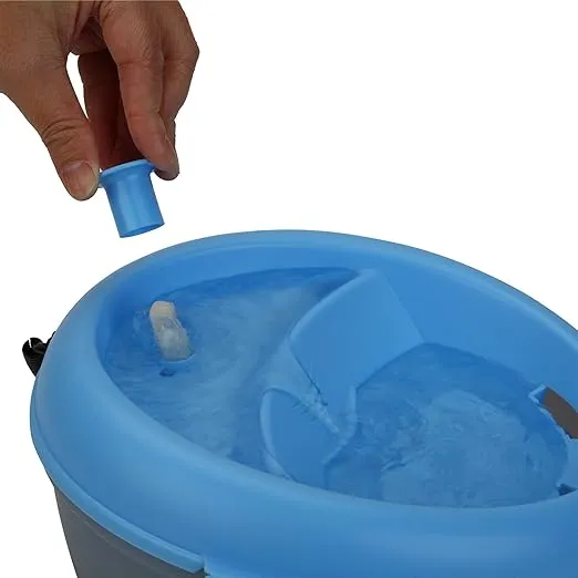 Dog Water Fountain Healthspring Pet Fountain - Ultra Quiet Filtered Water Encourages Hydration, 4L (136oz/1Gal)