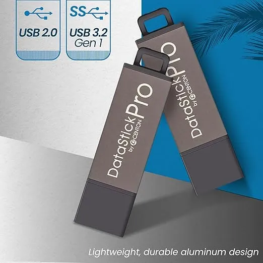 Centon Electronics DataStick Pro USB 2.0 Flash Drive, 16 GB, 25 USB Flash Drives, 25 Bulk Pack, Grey